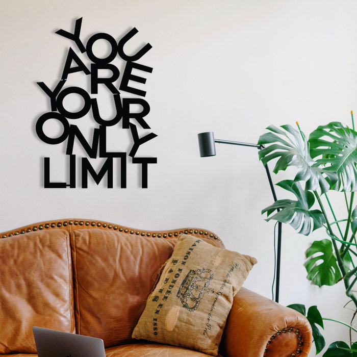 Wallity Limit - Escultura de pared de metal en negro